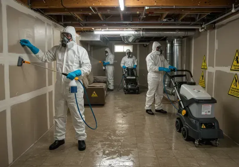 Basement Moisture Removal and Structural Drying process in Isle of Palms, SC